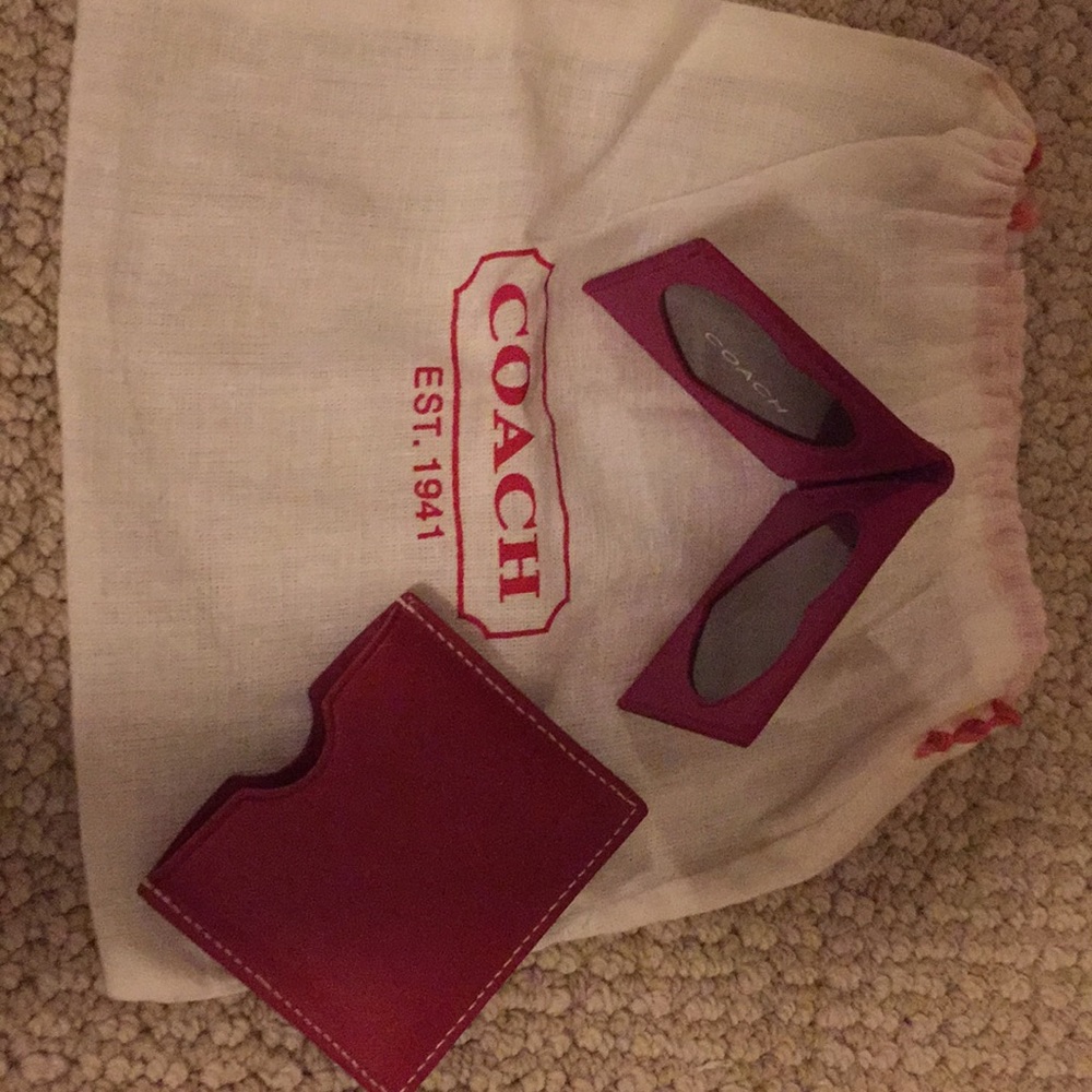 Coach pocket picture frame for bag or purse